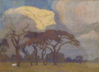 Bosveld Stormwolke, 1920. Gouache